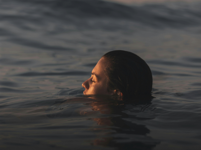 Swimming exercise for mental health and stress relief.